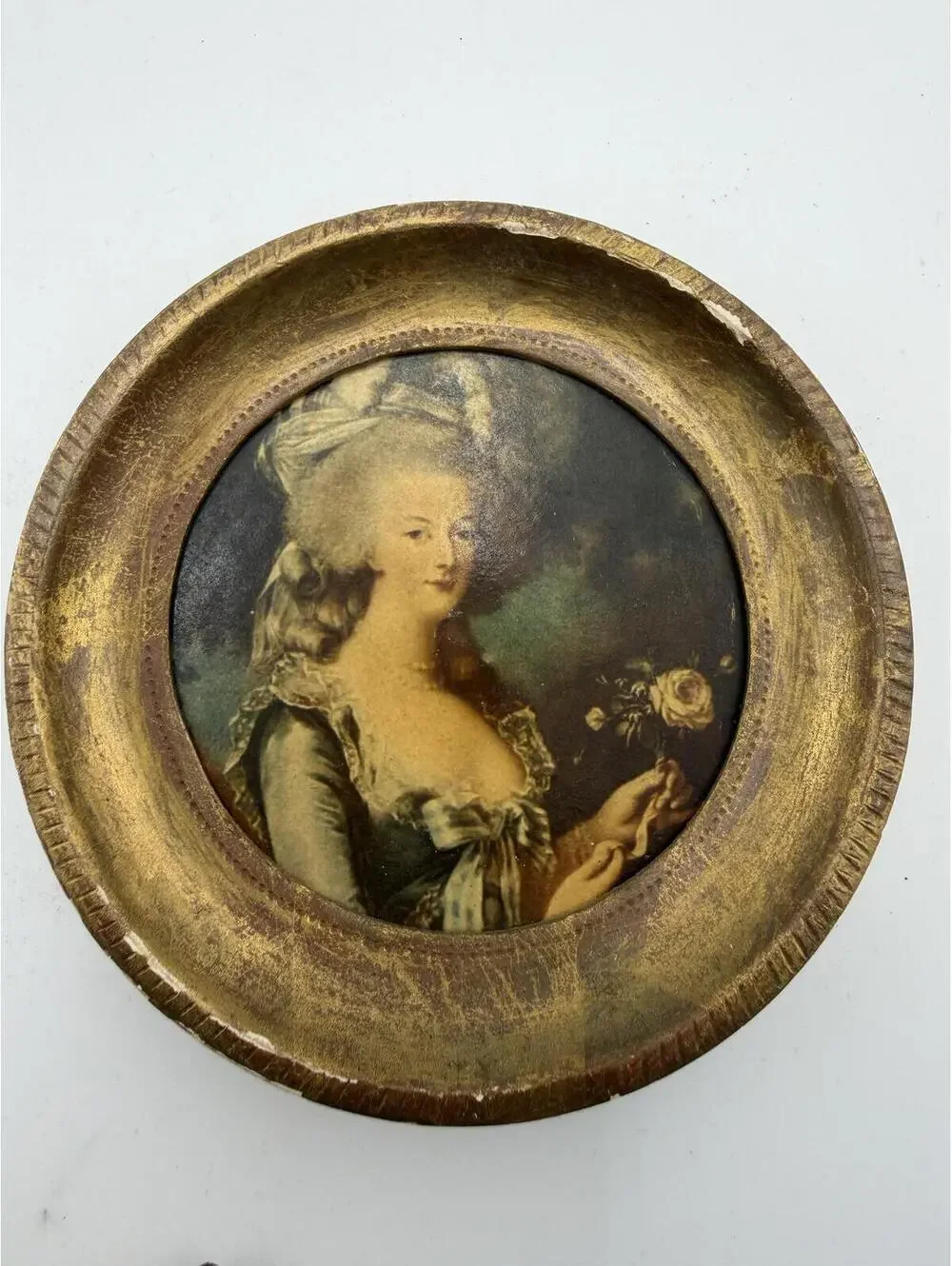 Vintage Paolina Borghese Round Portrait Frames Set 4 Gold Wall‎ Decor